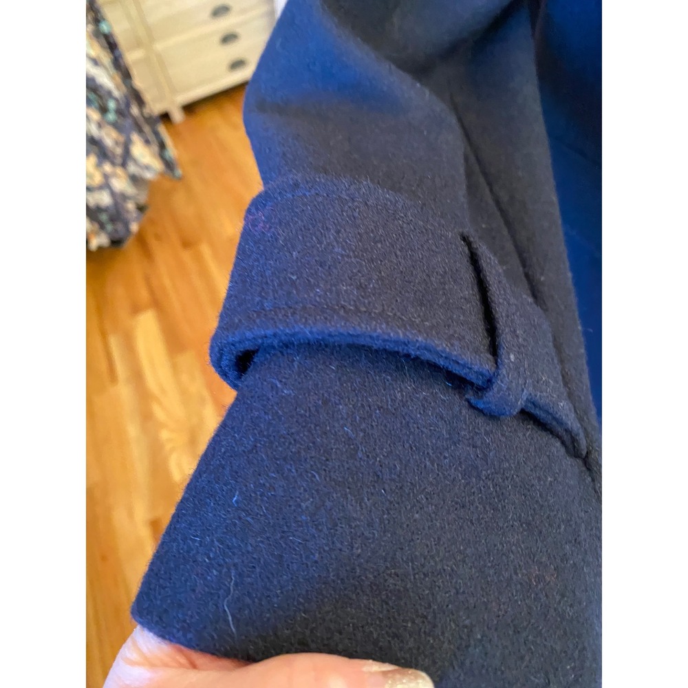 Calvin Klein Women's Navy Wool Blend Zip Front Trench Coat Jacket Size 10‎ - Picture 16 of 16